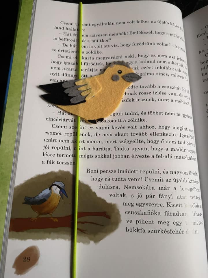 Könyvjelző -Reni, a zöldike