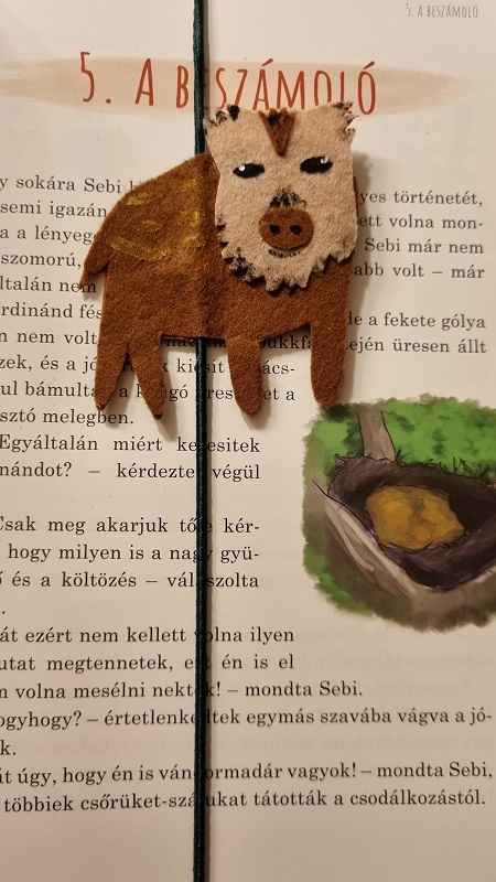 Könyvjelző -Csöpp, a vaddisznó